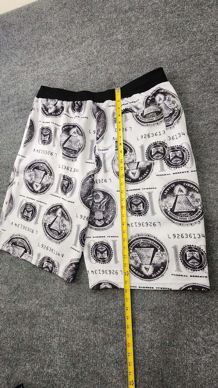 G-NET Money Print Drawstring Shorts 4XL - Picture 4 of 6